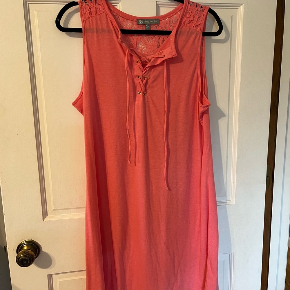 Like new,  dark cora sleeveless dress, daisy Fuentes brand dress sz XL